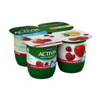 Bífidus ACTIVIA DANONE con frutos rojos 0% pack 4x120 g