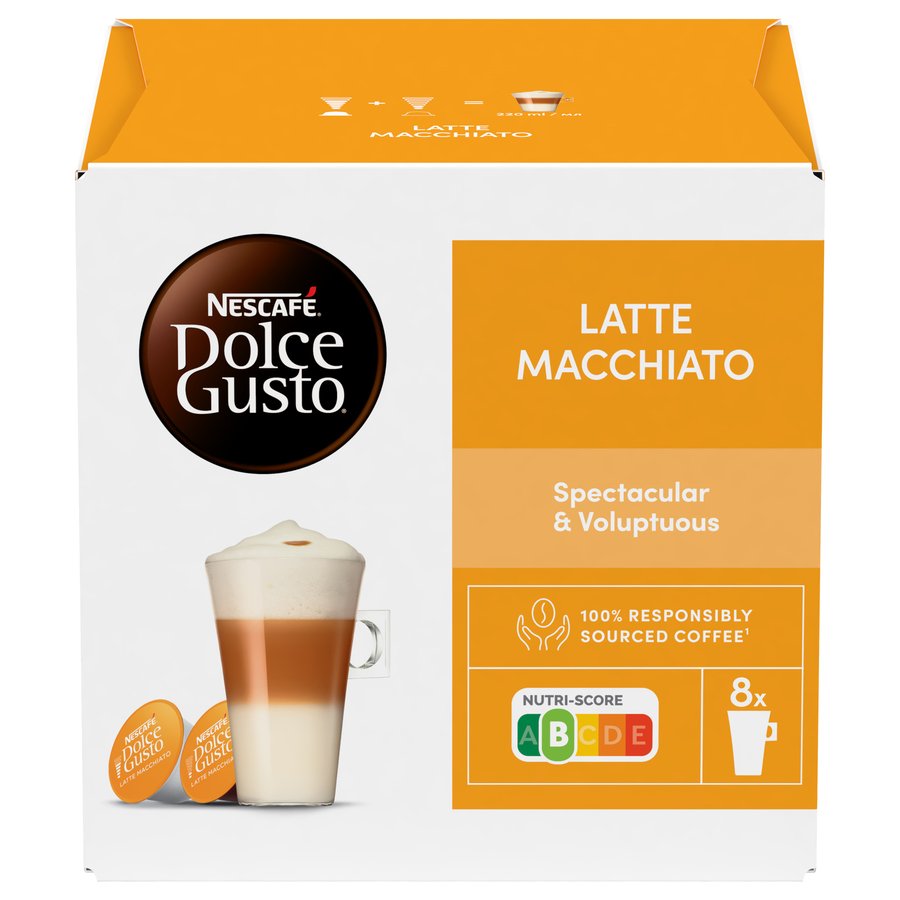 Café cápsulas Nescafé DOLCE GUSTO Latte Machiato (8 unidades leche + 8 unidades café) 183,2 g