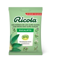 Caramelos RICOLA eucalipto sen azucre bolsa 70 g