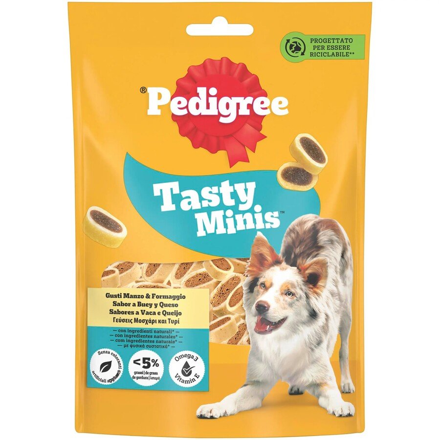 Snack perro PEDIGREE Tasty Bites Cheesy 140 g