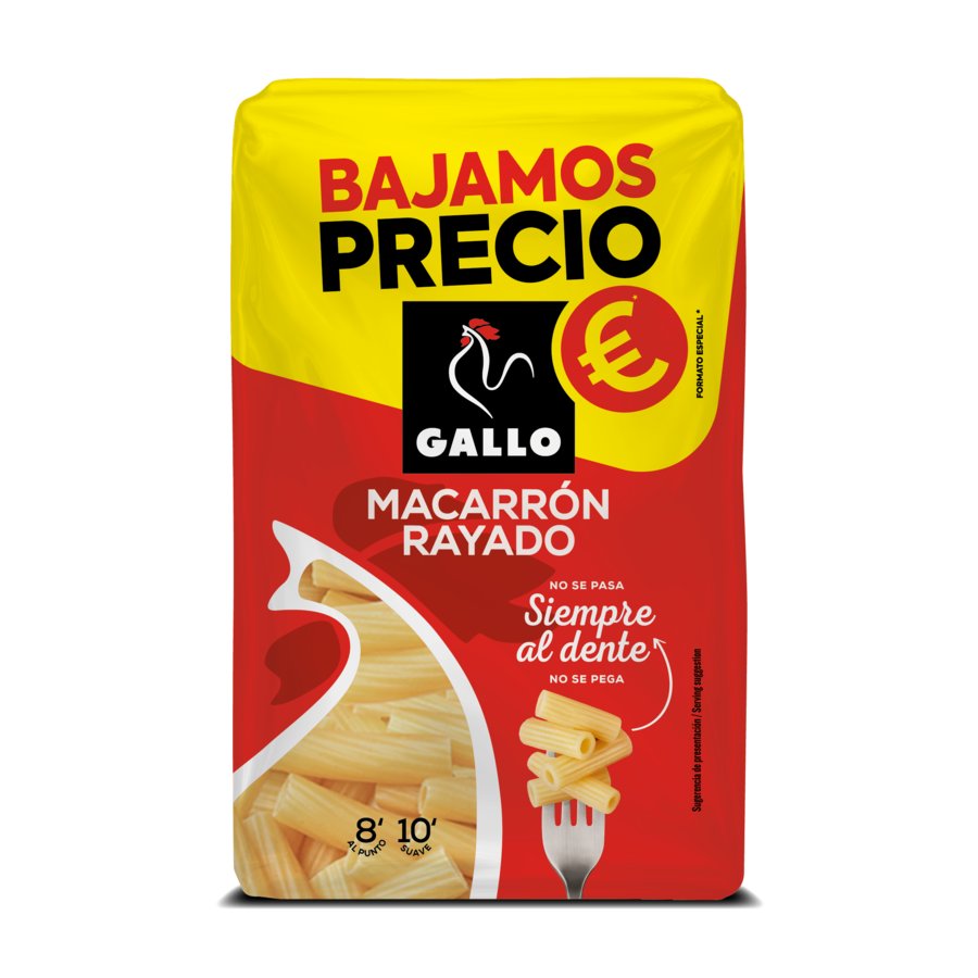 Macarrón GALLO rayado bolsa 400 g