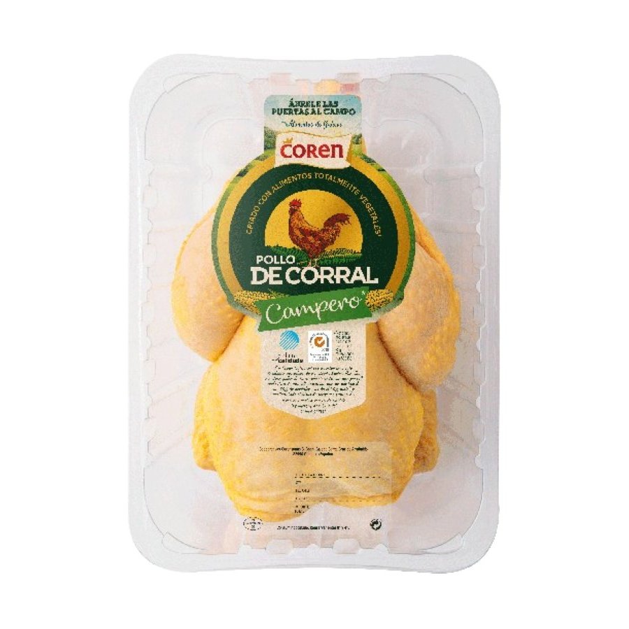 Pollo de corral COREN bandeja kilo