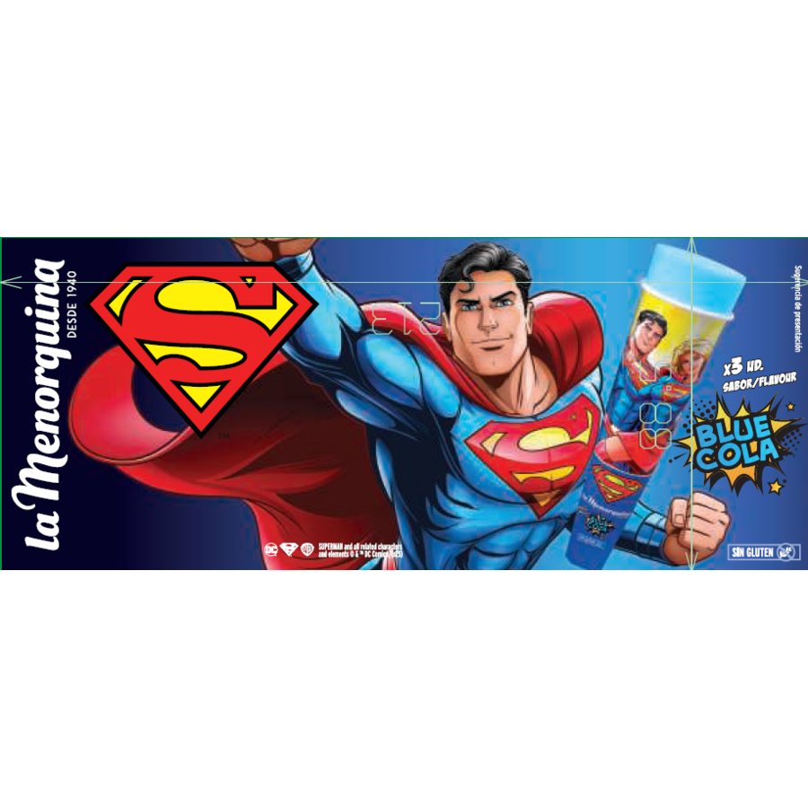 Helado polo Blue Cola LA MENORQUINA Superman 3 unidades 315 g