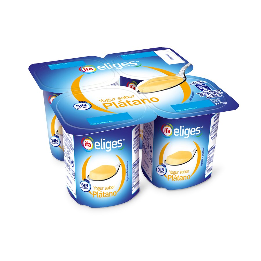 Yogur IFA ELIGES sabor plátano pack 4x125 g