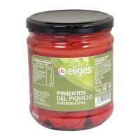 Pimientos piquillo enteros IFA ELIGES Extra frasco 350 g pne.