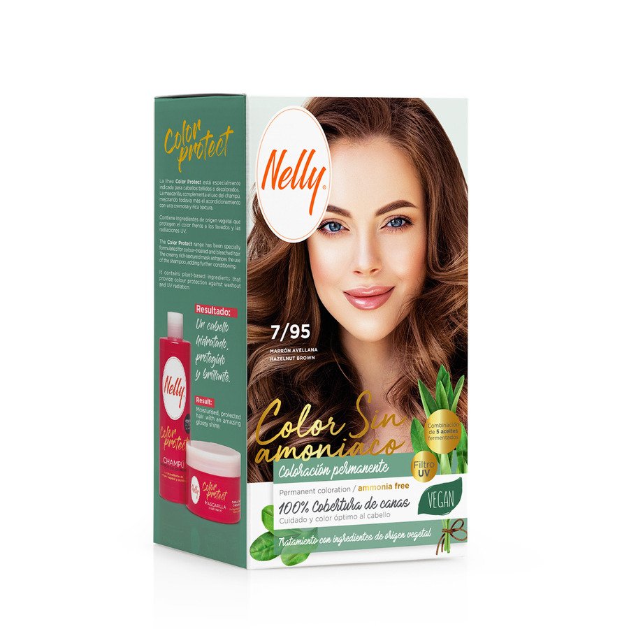 Tinte NELLY sin amoníaco marrón avellana 7/95
