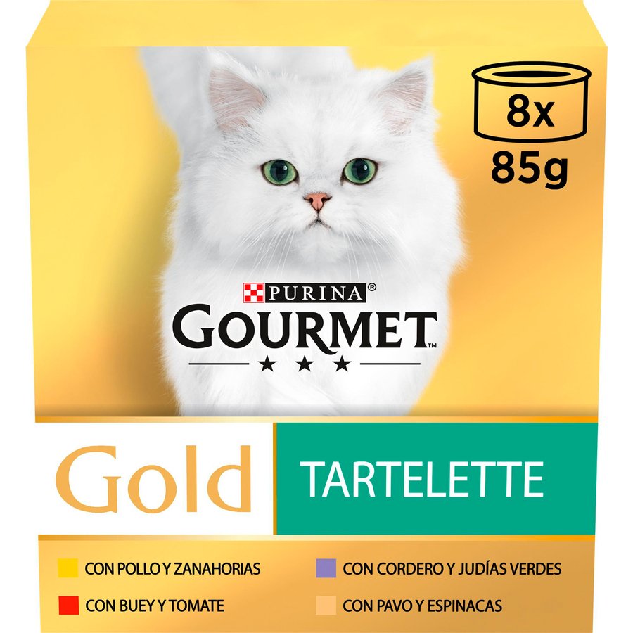Alimento gato PURINA GOURMET Gold sabores 8x85 g