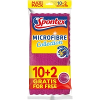 Bayeta SPONTEX microfibra collection 10 unidades + 2 gratis