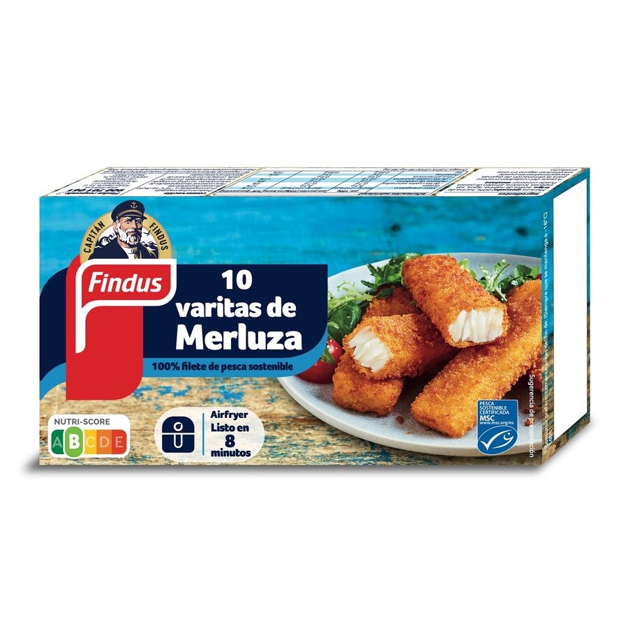 Varitas de merluza congeladas FINDUS 250 g