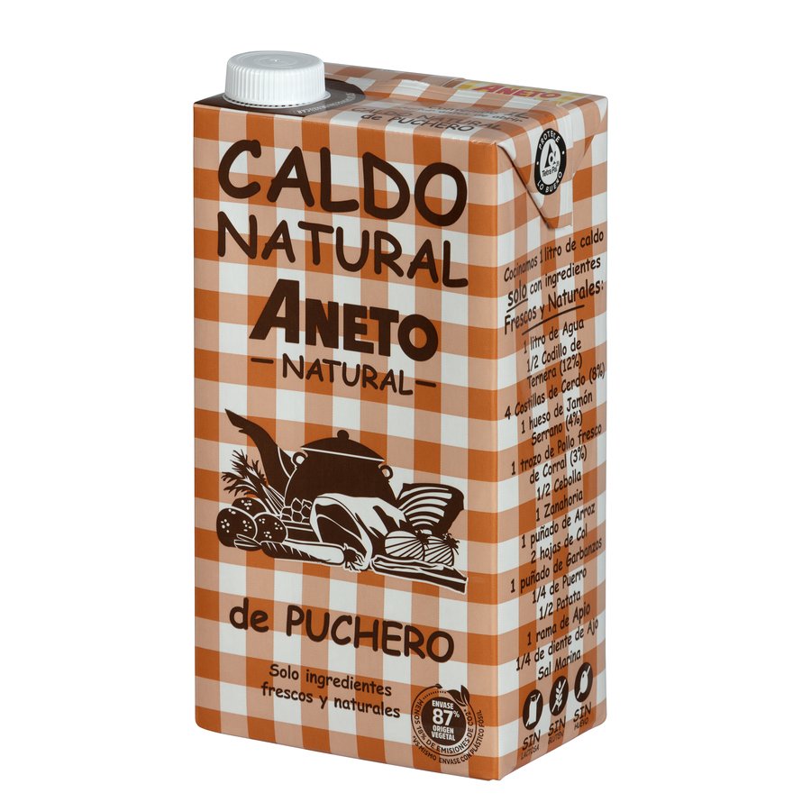 Caldo natural ANETO de puchero brik 1 l.