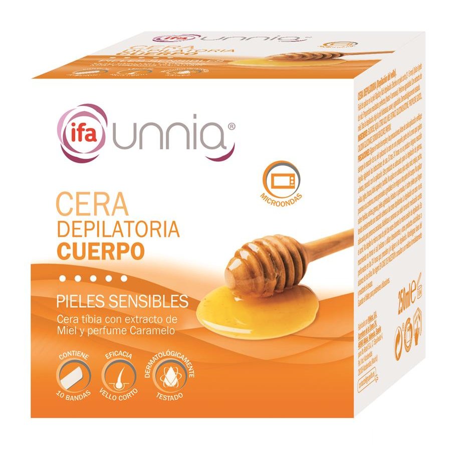 Cera depilatoria cuerpo piel sensible IFA UNNIA 250 ml