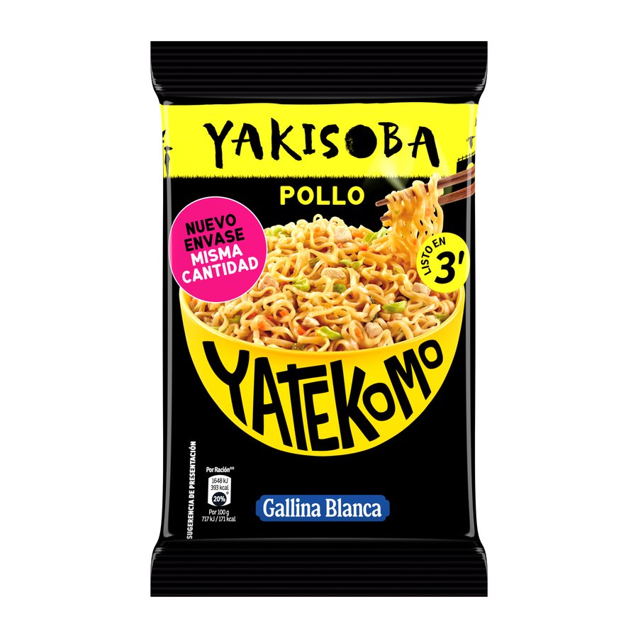 Yakisoba YATEKOMO pollo sobre 93 g