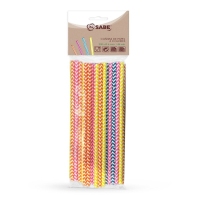 Cañitas de papel 4 colores IFA SABE 48 unidades