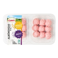 Albóndigas de pollo y pavo COREN bandeja 400 g