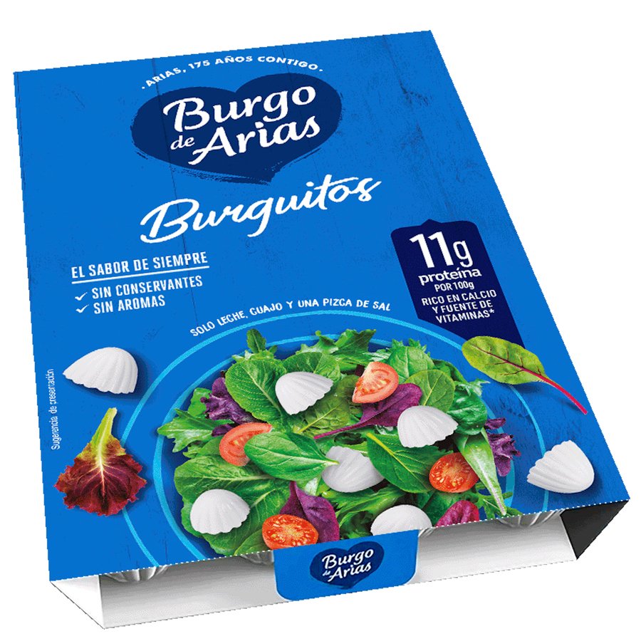 Queso fresco burguitos ARIAS natural 108 g