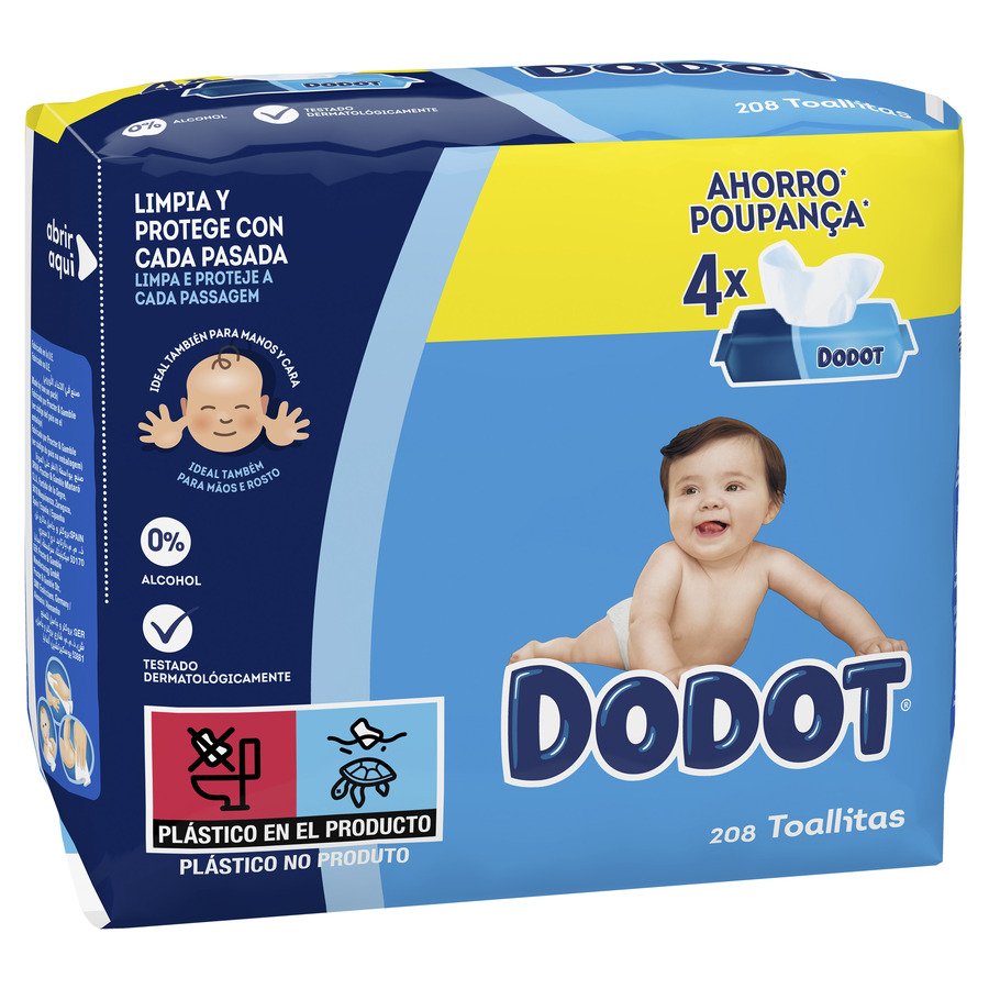 Toallitas DODOT pack 4 x 52 unidades