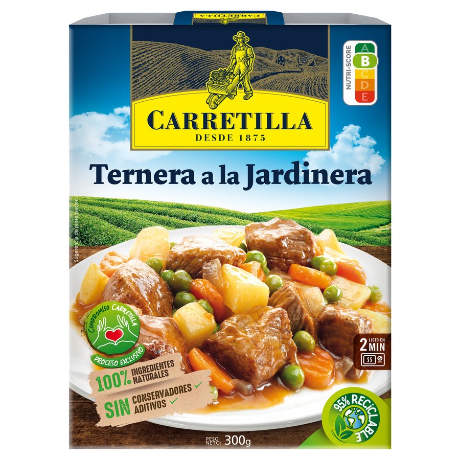 Ternera a la jardinera CARRETILLA bandeja 300 g