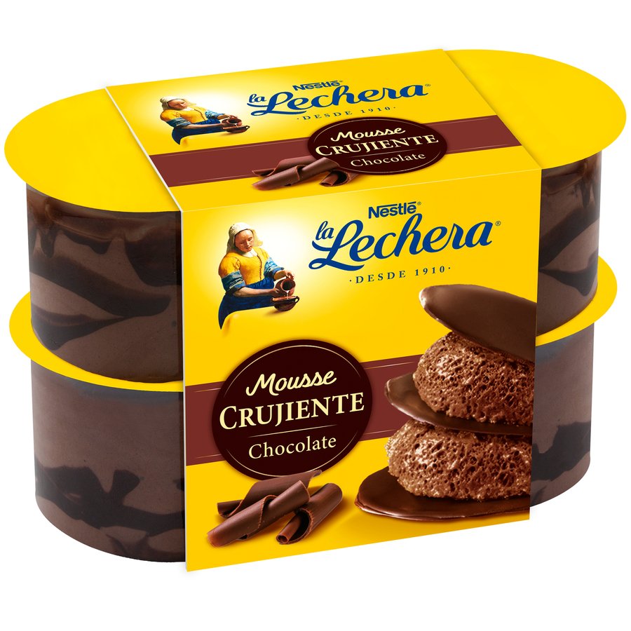 Mousse crujiente chocolate LA LECHERA 4x57 g