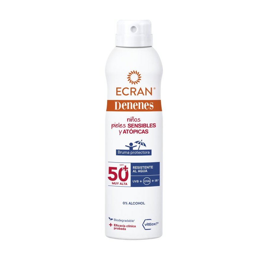 Protector solar ECRAN Denenes piel sensible y atópica spf50+ spray 250 ml
