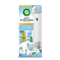 Ambientador pilas AIR WICK Active Fresh aparato + recambio aire fresco y algodón