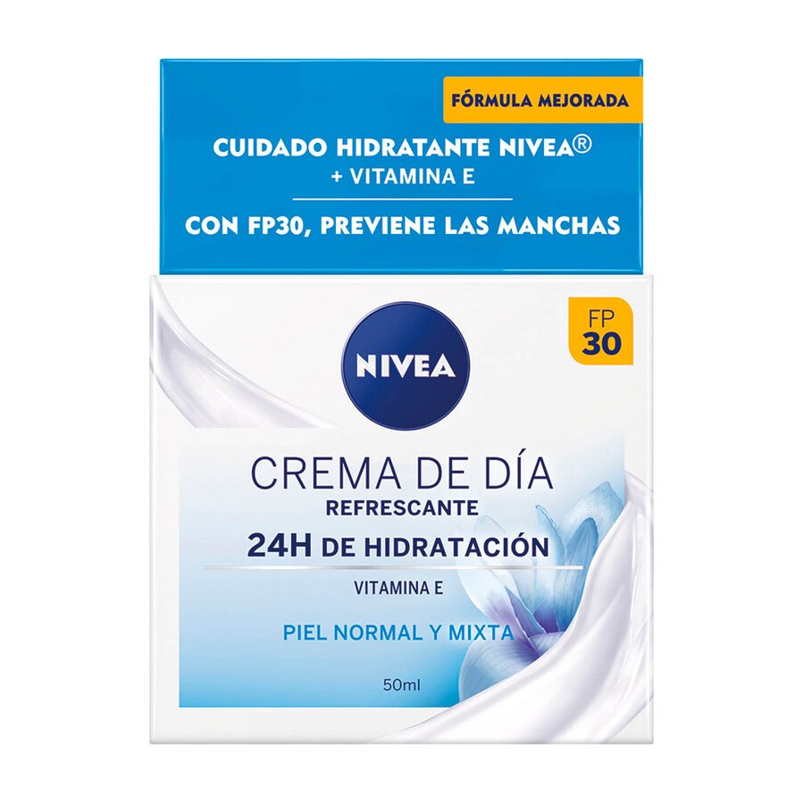 Crema día refrescante 24H hidratación FP30 piel normal mixta NIVEA 50 ml