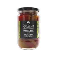 Pemento piquillo vermello/verde DESTAPA LA HUERTA frasco 225 g pne.