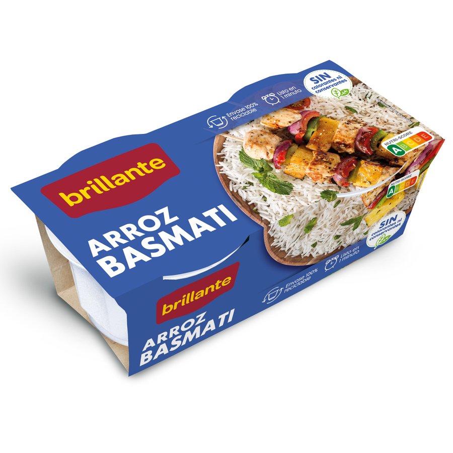 Arroz basmati BRILLANTE vasito pack 2x125 g