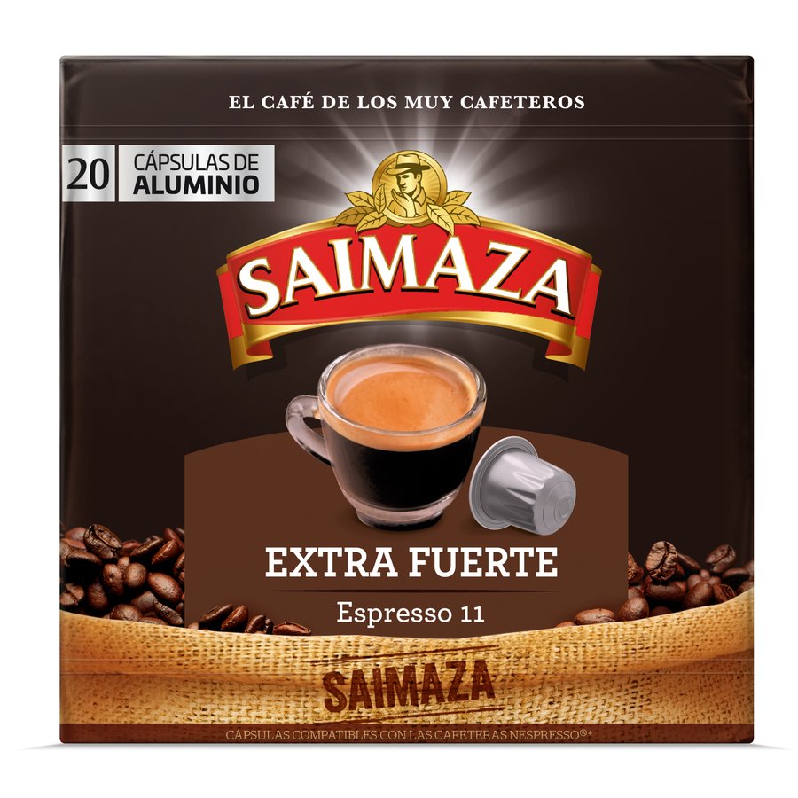Café cápsulas SAIMAZA Extrafuerte 20 unidades 104 g