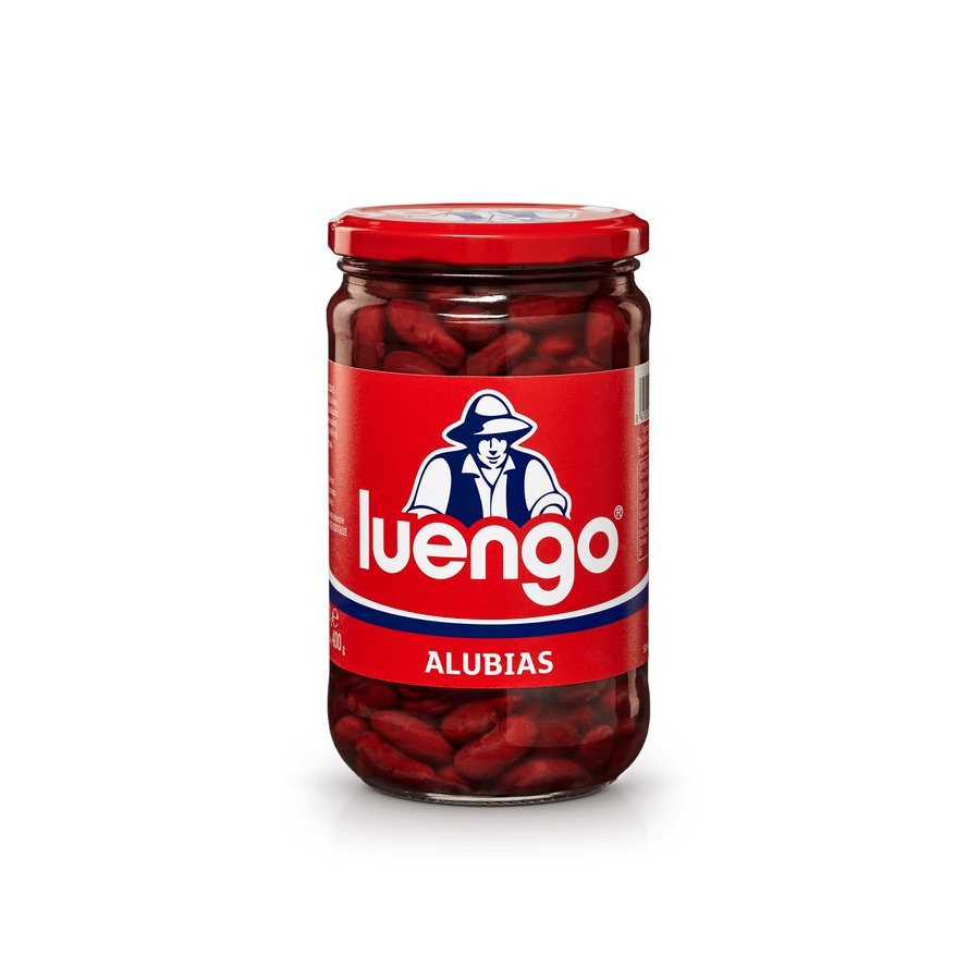 Alubias rojas cocidas LUENGO Gran Selección frasco 400 g pne.