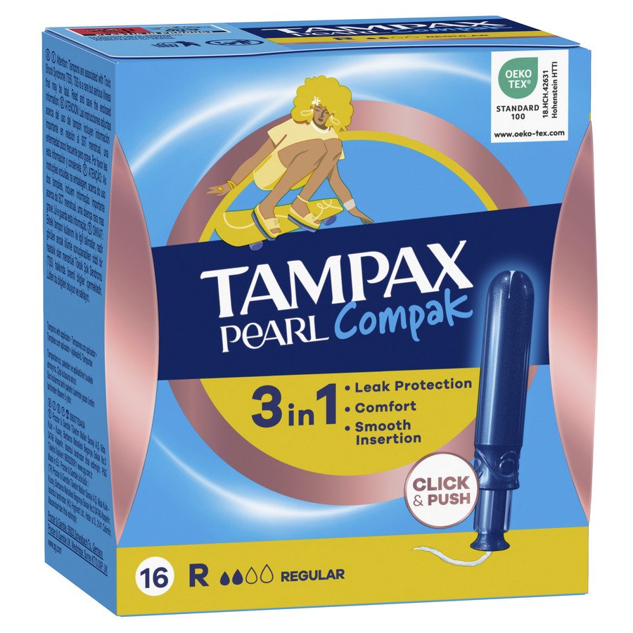Tampones TAMPAX Compak Pearl Regular 16 unidades