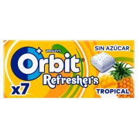Chicle ORBIT Refreshers tropical grageas estuche 15,6 g