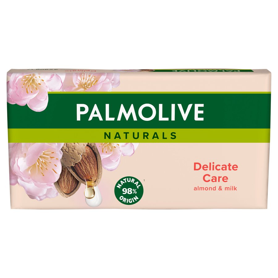 Jabón PALMOLIVE Delicate Care leche de almendra pastilla pack 3x90 g