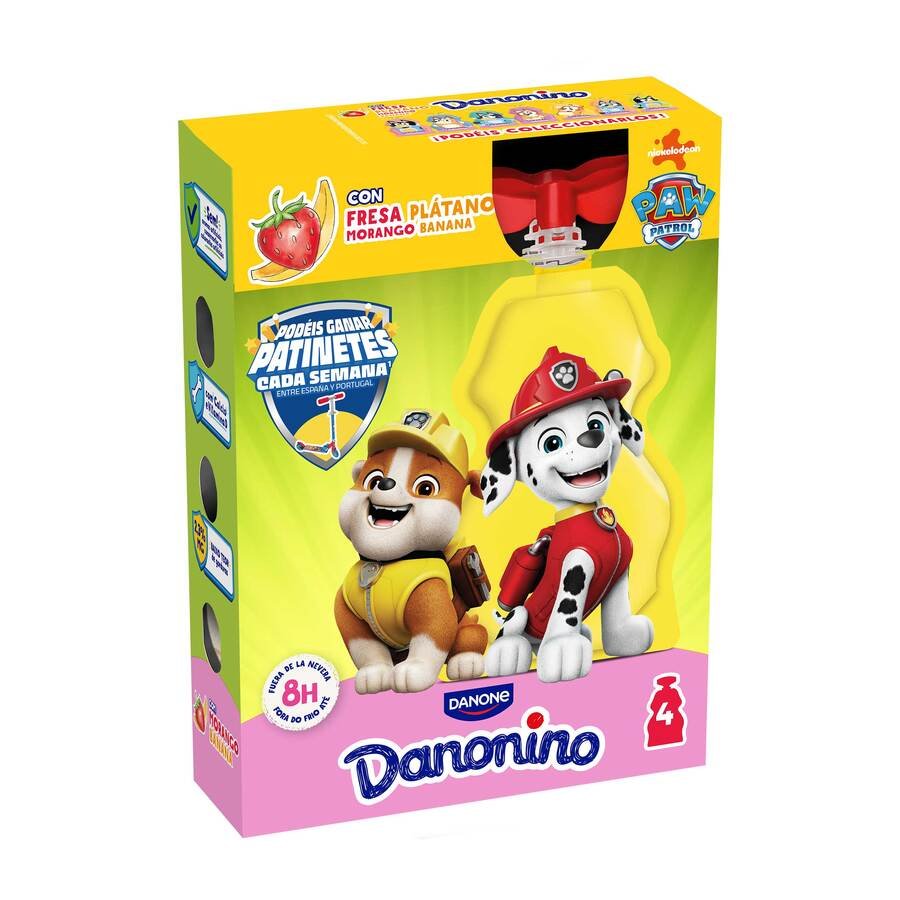 DANONINO Petit fresa plátano Pouch 4x70 g