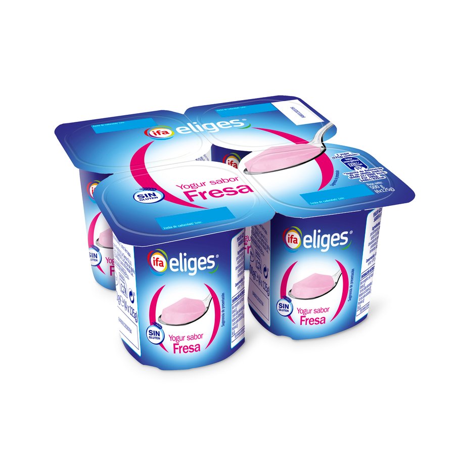 Yogur IFA ELIGES sabor fresa pack 4x125 g