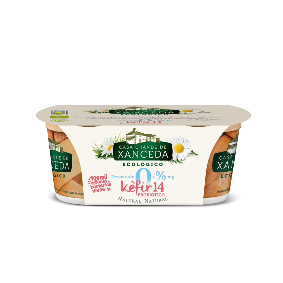 Kéfir XANCEDA natural 0% ecológico 2x125 g