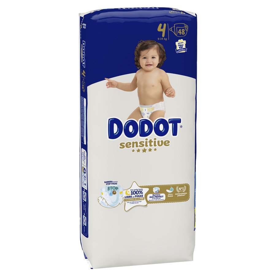 Pañal DODOT Sensitive T4 9-14 kg 48 unidades