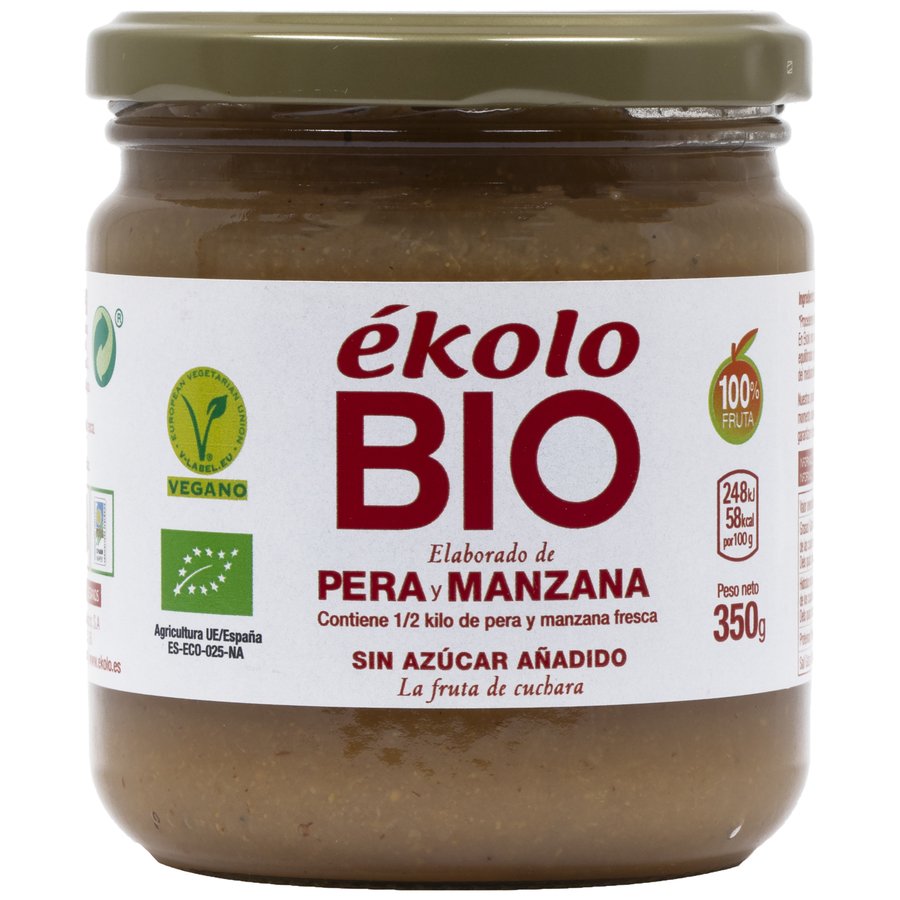 Elaborado de pera y manzana EKOLO Bio 350 g
