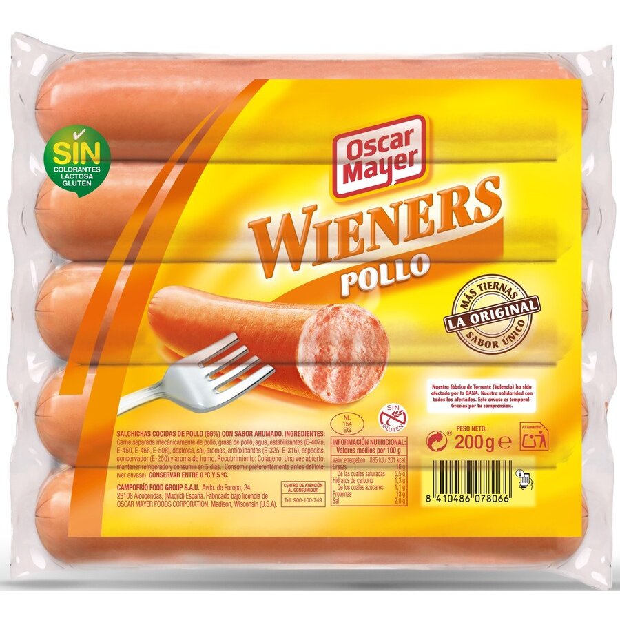 Salchichas OSCAR MAYER Wieners pollo 200 g