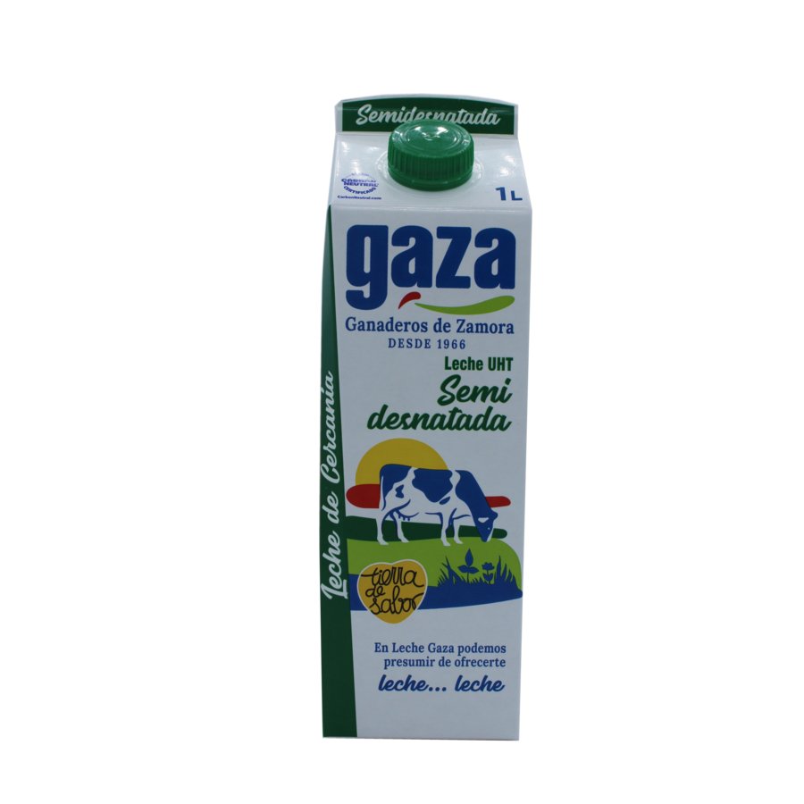 Leche semidesnatada GAZA brik 1 l