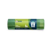 Bolsa basura 30 l verde autocierre 55X60 IFA SABE 15 unidades