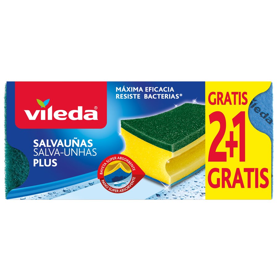 Estropajo VILEDA salvauñas 2+1 gratis