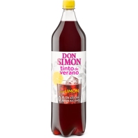 Tinto de verán DON SIMON limón sen alcohol sen azucre botella 1,5 l