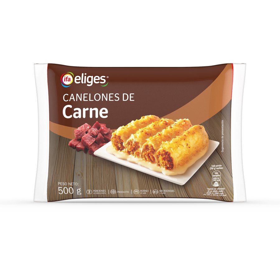 Canelones carne congelados IFA ELIGES 500 g