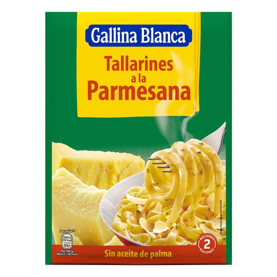 Tallarín parmesana GALLINA BLANCA 2 raciones sobre 143 g