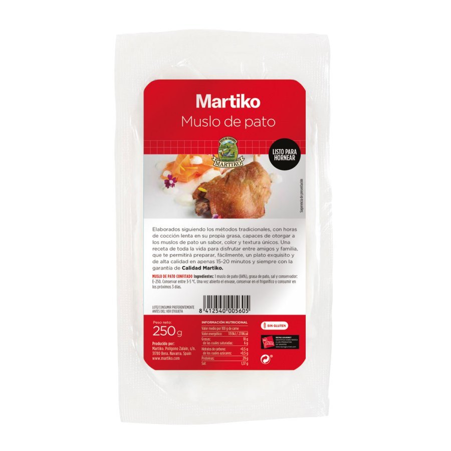 Muslo de pato MARTIKO bandeja 250 g