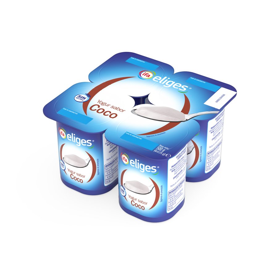 Yogur IFA ELIGES sabor coco pack 4X125 g