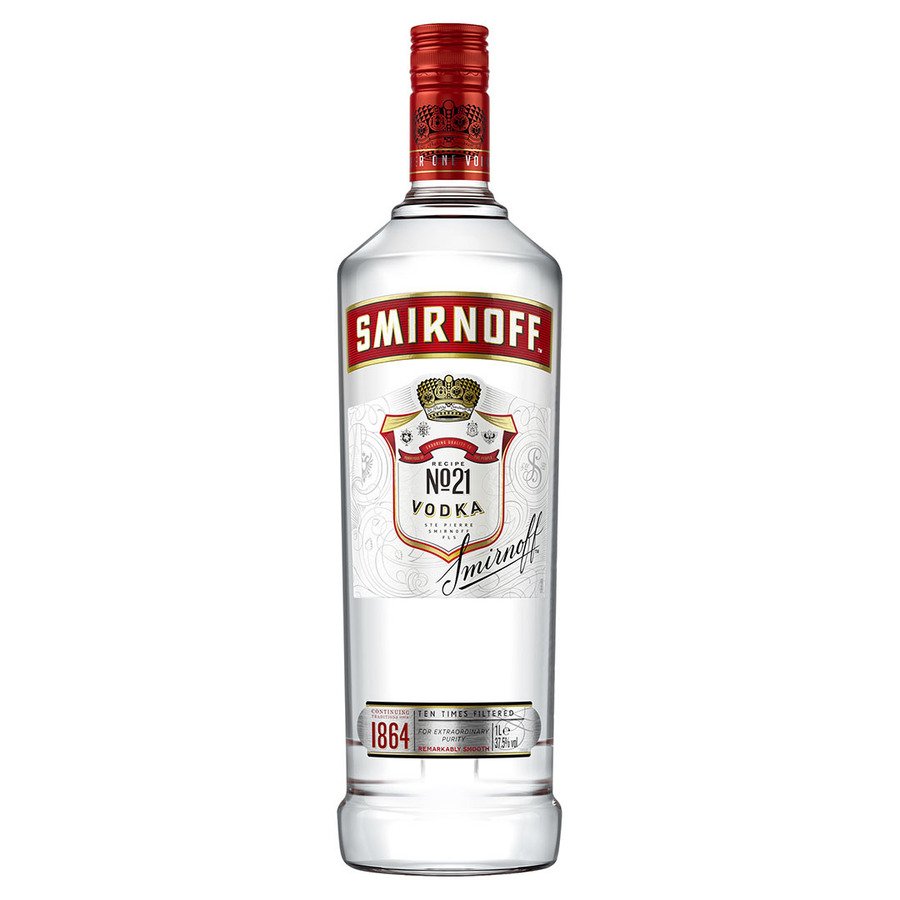 Vodka SMIRNOFF etiqueta roja botella 70 cl