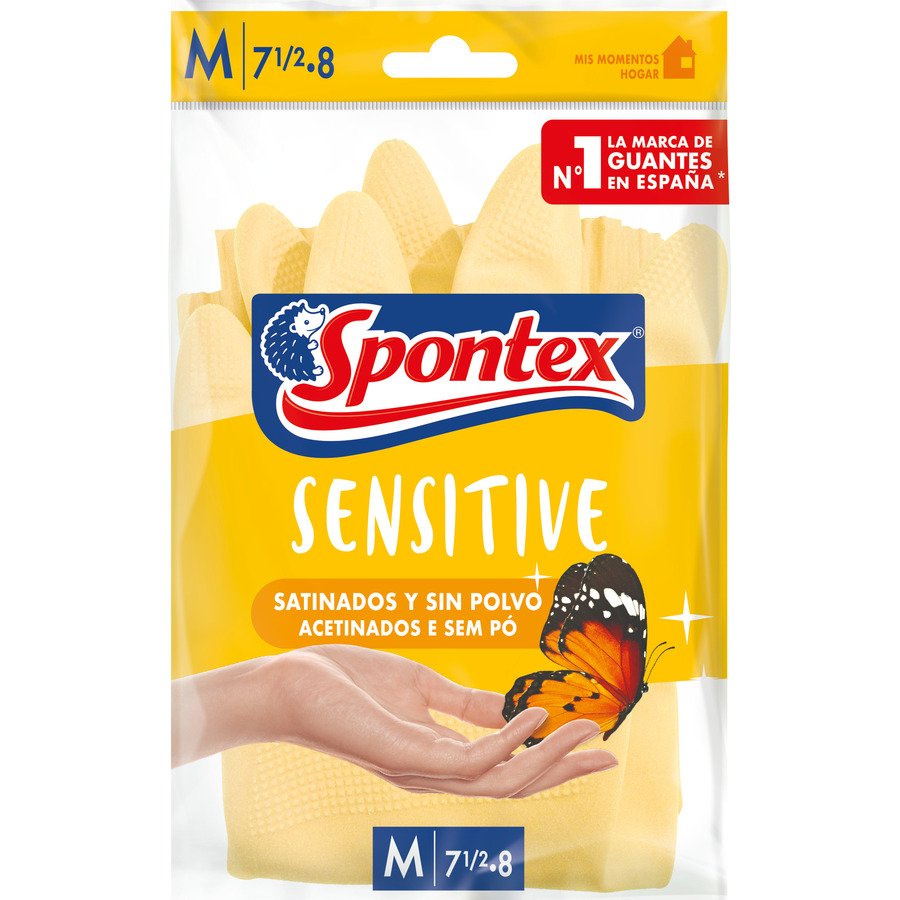 Guantes SPONTEX Sensitive talla M 7 y medio-8