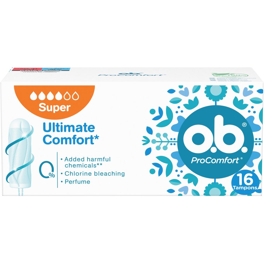 Tampones O.B super digital paquete 16 unidades