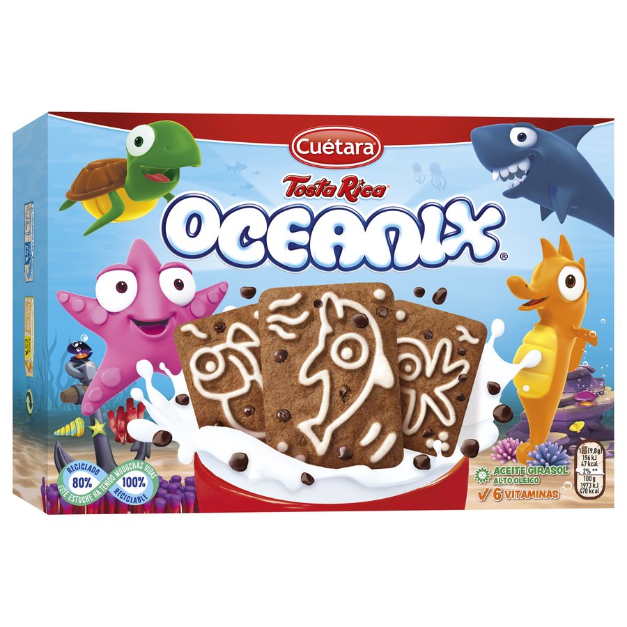 Galletas CUETARA TOSTA RICA Oceanix 400 g
